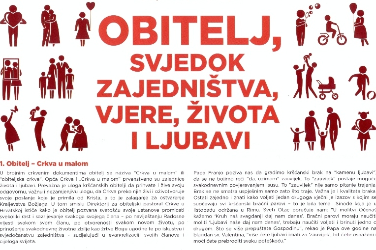 Obitelj - svjedok zajedništva, vjere, života i ljubavi