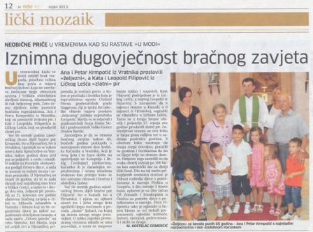 Iznimna dugovječnost bračnog zavjeta